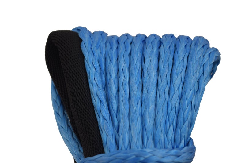 QIQU Blue 1/4""*50ft ATV Winch Line,Synthetic Rope for 4WD Parts,Off Road Rope,Synthetic Winch Cable (Blue) - Image 2
